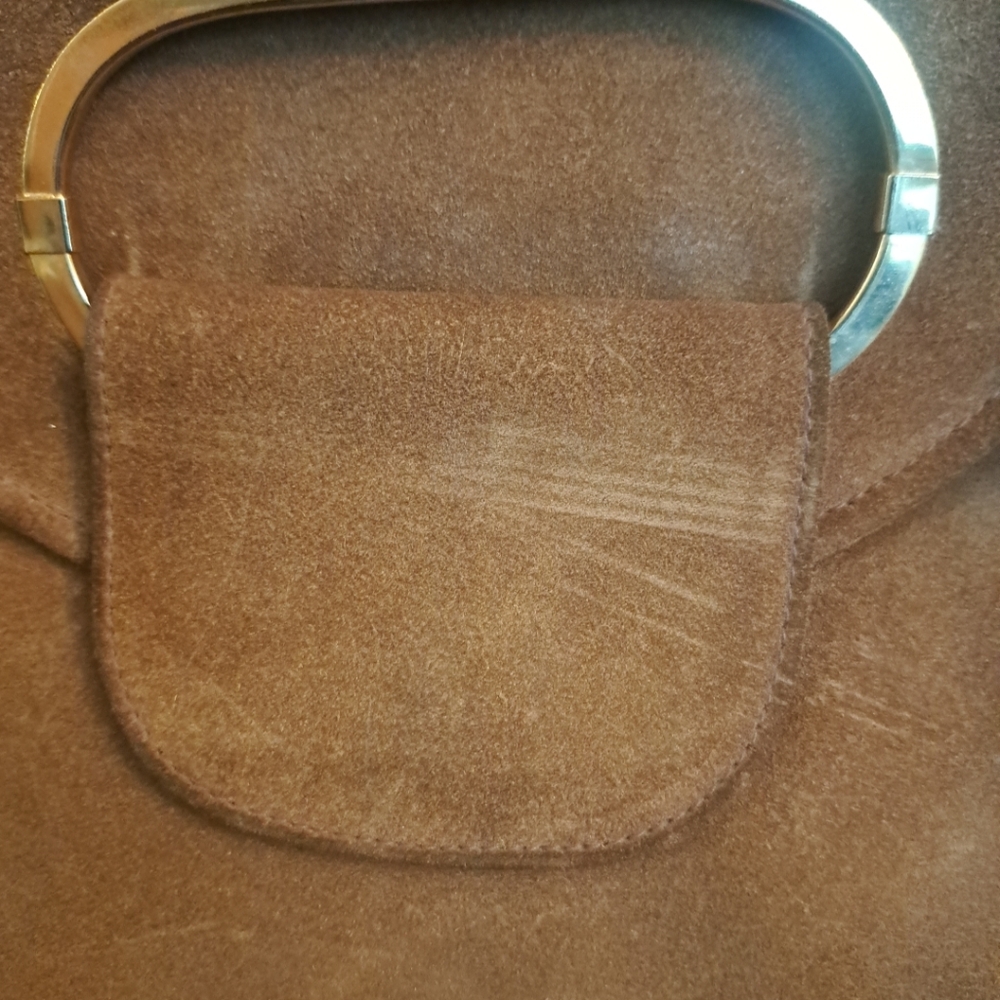 Vintage Yvonne Boutique Camel Colored Suede bag - Picture 6 of 16